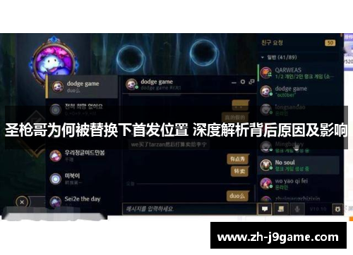 圣枪哥为何被替换下首发位置 深度解析背后原因及影响